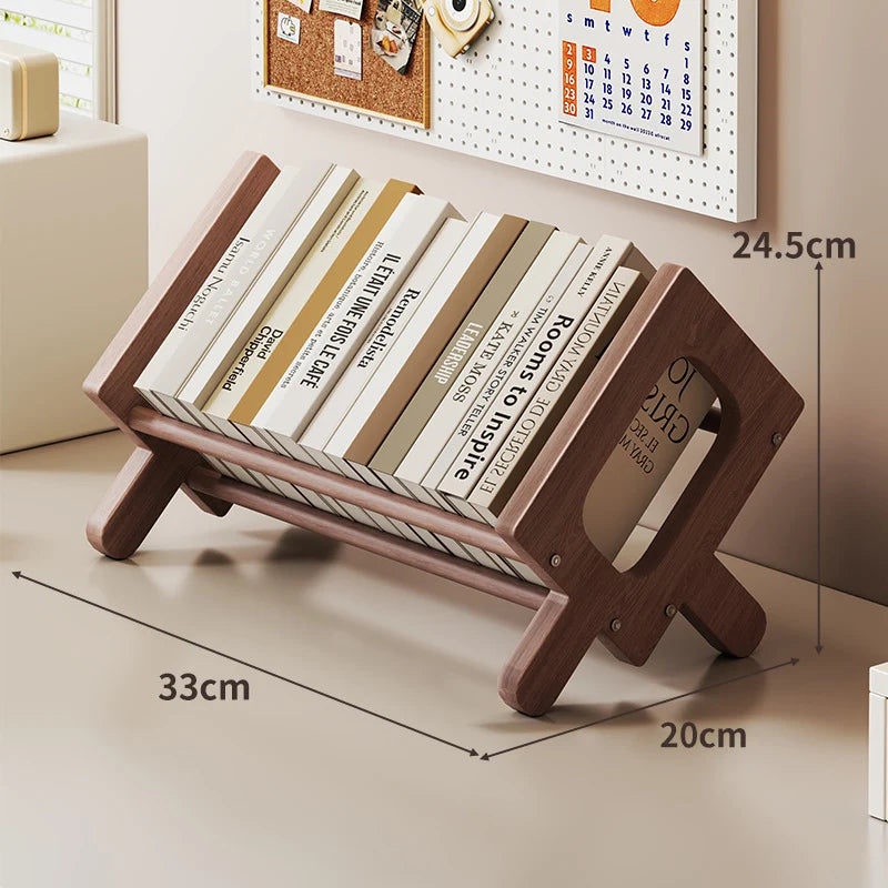Book and Magazine Holder Bamboo Angled Non-Slip Rails