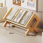Book and Magazine Holder Bamboo Angled Non-Slip Rails