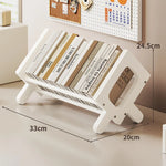 Book and Magazine Rack Bamboo Angled Display Non-Slip Rods