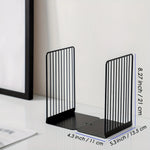 Bookends Iron Construction Non-Slip Design