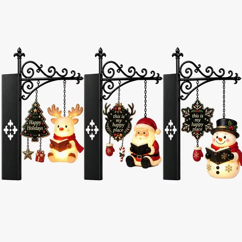 Bookshelf Lamp Christmas Hanging Design Warm LED Glow