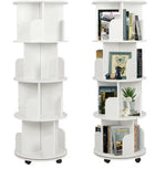 Bookshelf Organizer 5-Tier 20 Compartments Wheeled