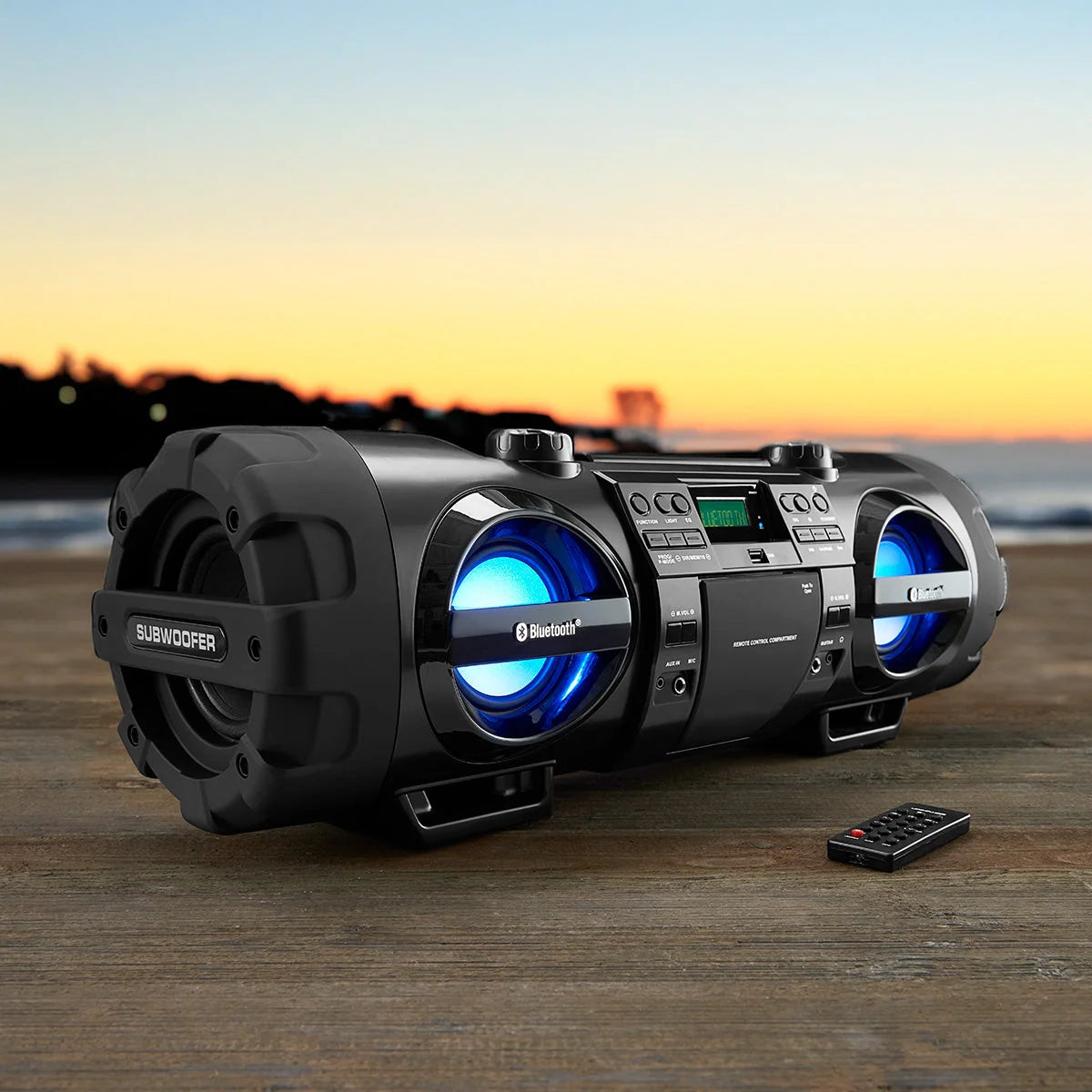 Boombox 60W Dual Subwoofers Bluetooth Streaming