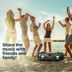 Boombox 60W Dual Subwoofers Bluetooth Streaming