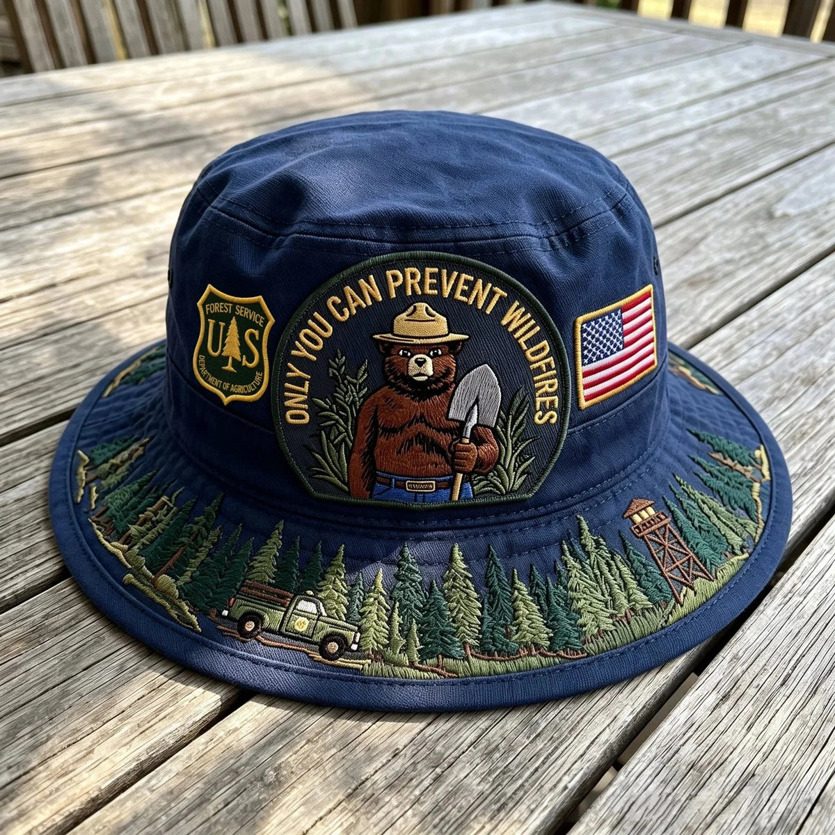 Boonie Hat Wide Brim Adjustable Chin Cord Breathable Fabric