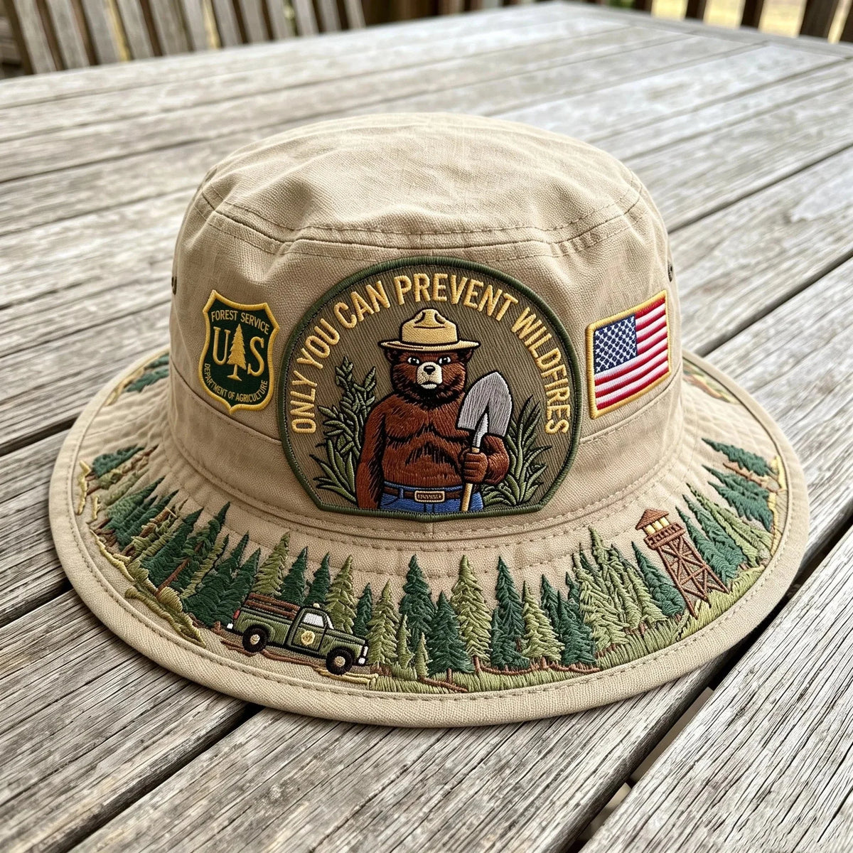 Boonie Hat Wide Brim Adjustable Chin Cord Breathable Fabric
