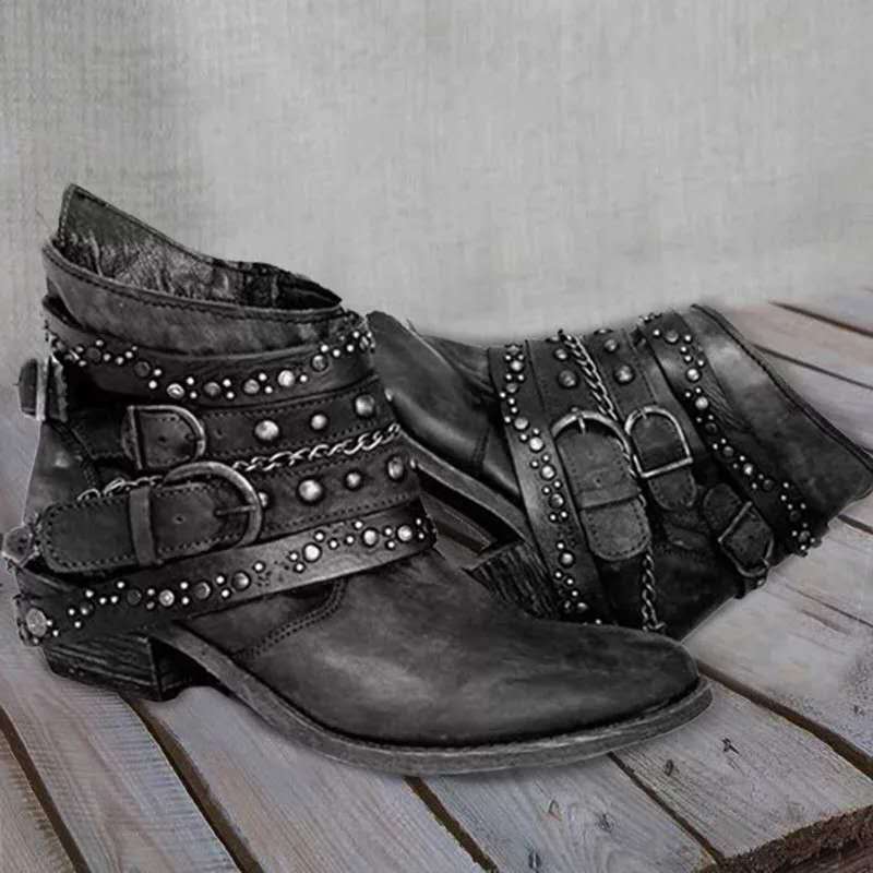 Boots Vintage Slip-On Cushioned Sole