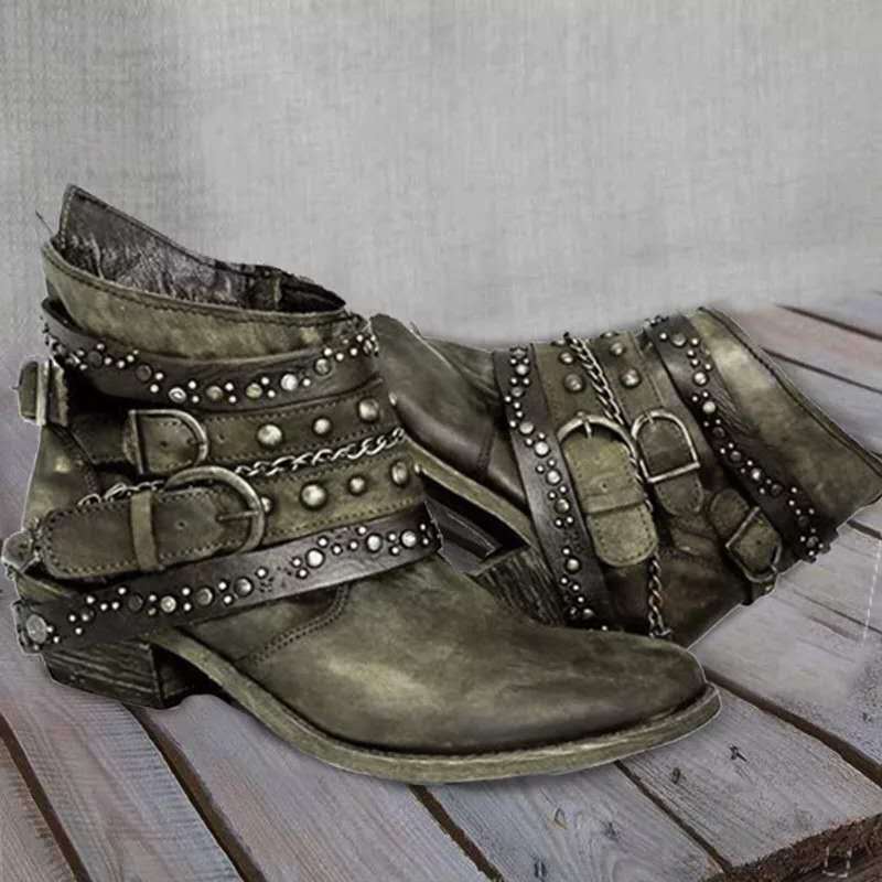 Boots Vintage Slip-On Cushioned Sole