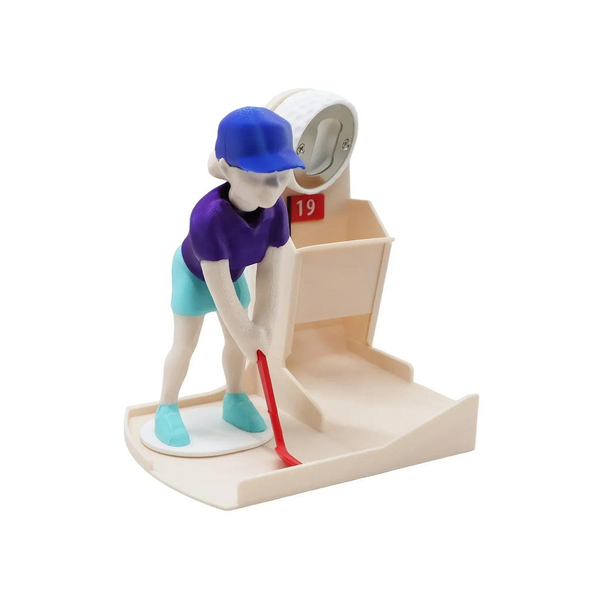 Bottle Opener Mini Golfer Cap-Catching Base