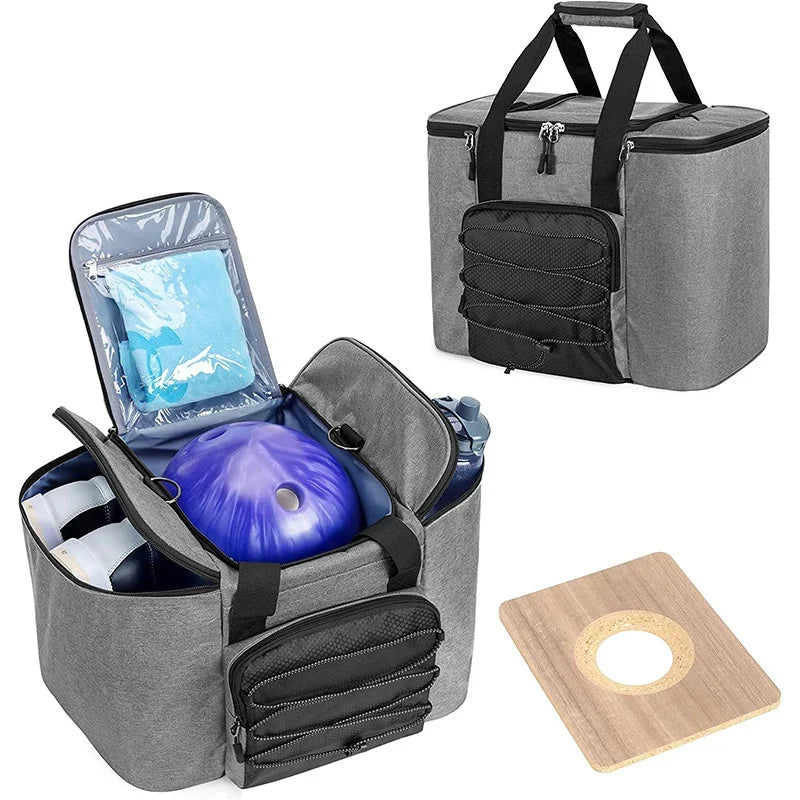 Bowling Ball Tote Insulated Zippered Pockets & Dual Handles