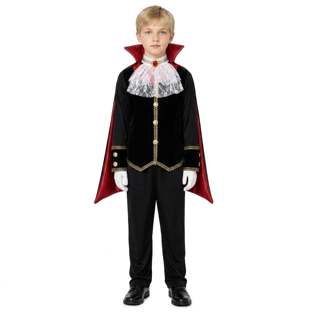 Boys' Vampire Costume Complete Set With Accessories