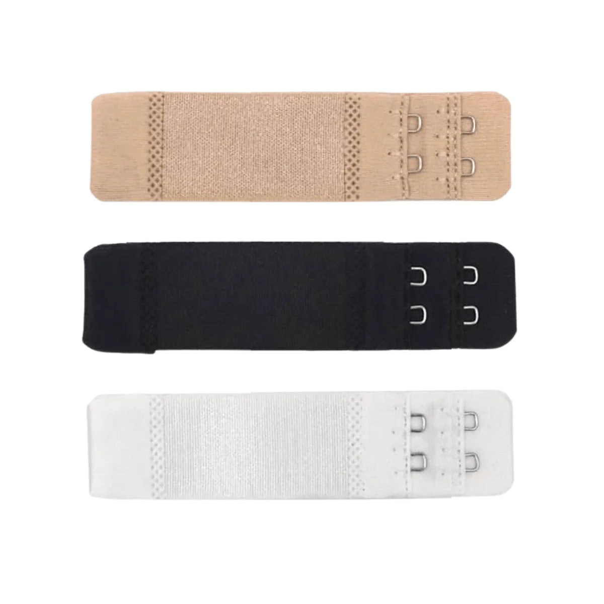 Bra Extender Elastic Stretch Panel Hook And Eye Set of 3 Colors