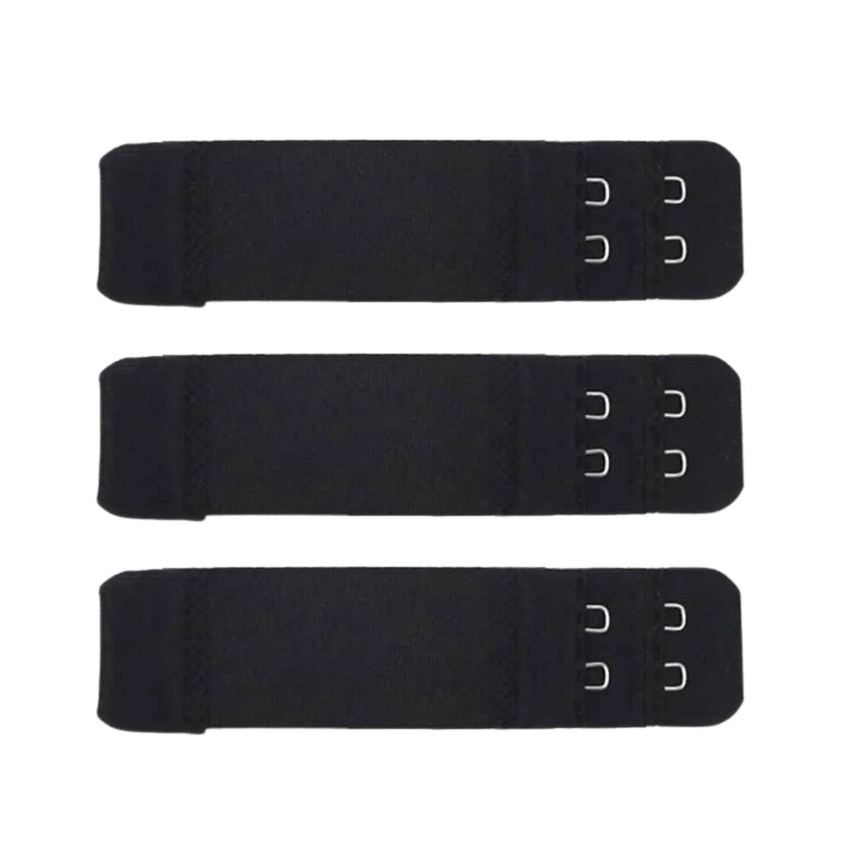 Bra Extender Elastic Stretch Panel Hook And Eye Set of 3 Colors