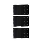 Bra Extender Elastic Stretch Panel Hook And Eye Set of 3 Colors