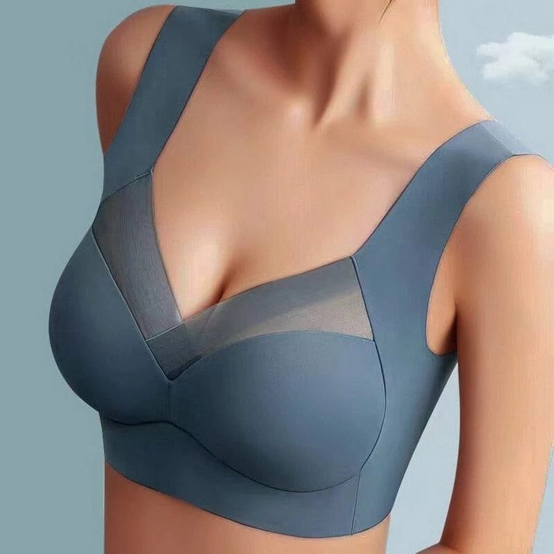 Bra Seamless Wire-Free Wide Straps Supportive Underband