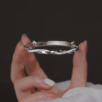 Bracelet 925 Sterling Silver Twisted Geometric Adjustable