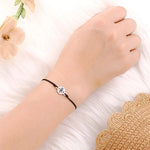 Bracelet Adjustable Braided Rope Stainless Steel Compass Gift Set