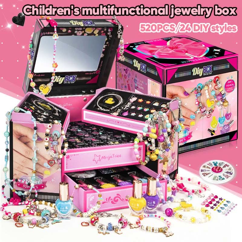 Bracelet Making Kit Adjustable Glass Beads & Charms