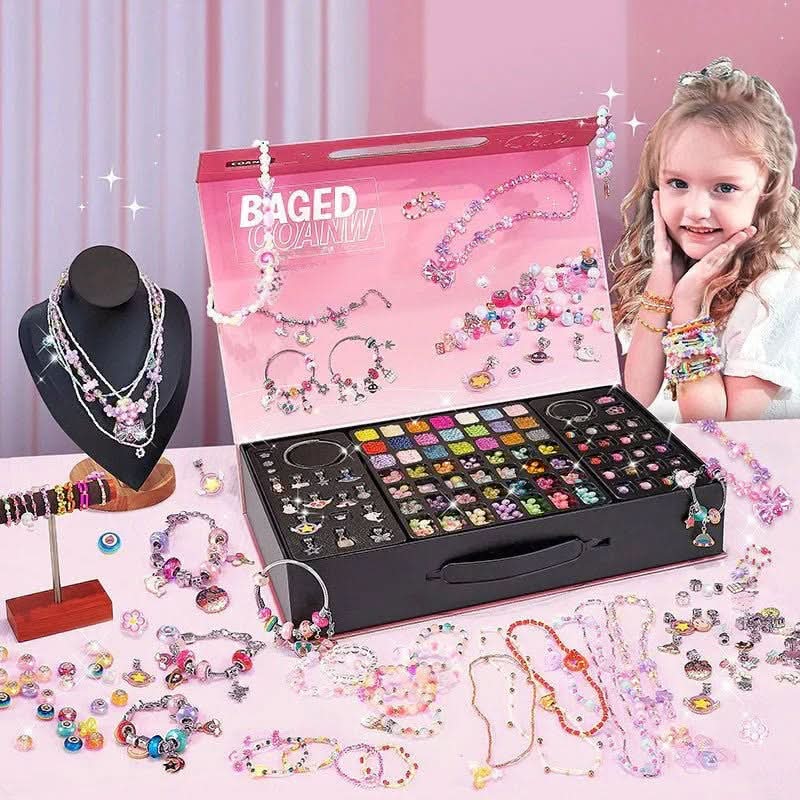 Bracelet Making Kit Adjustable Glass Beads & Charms