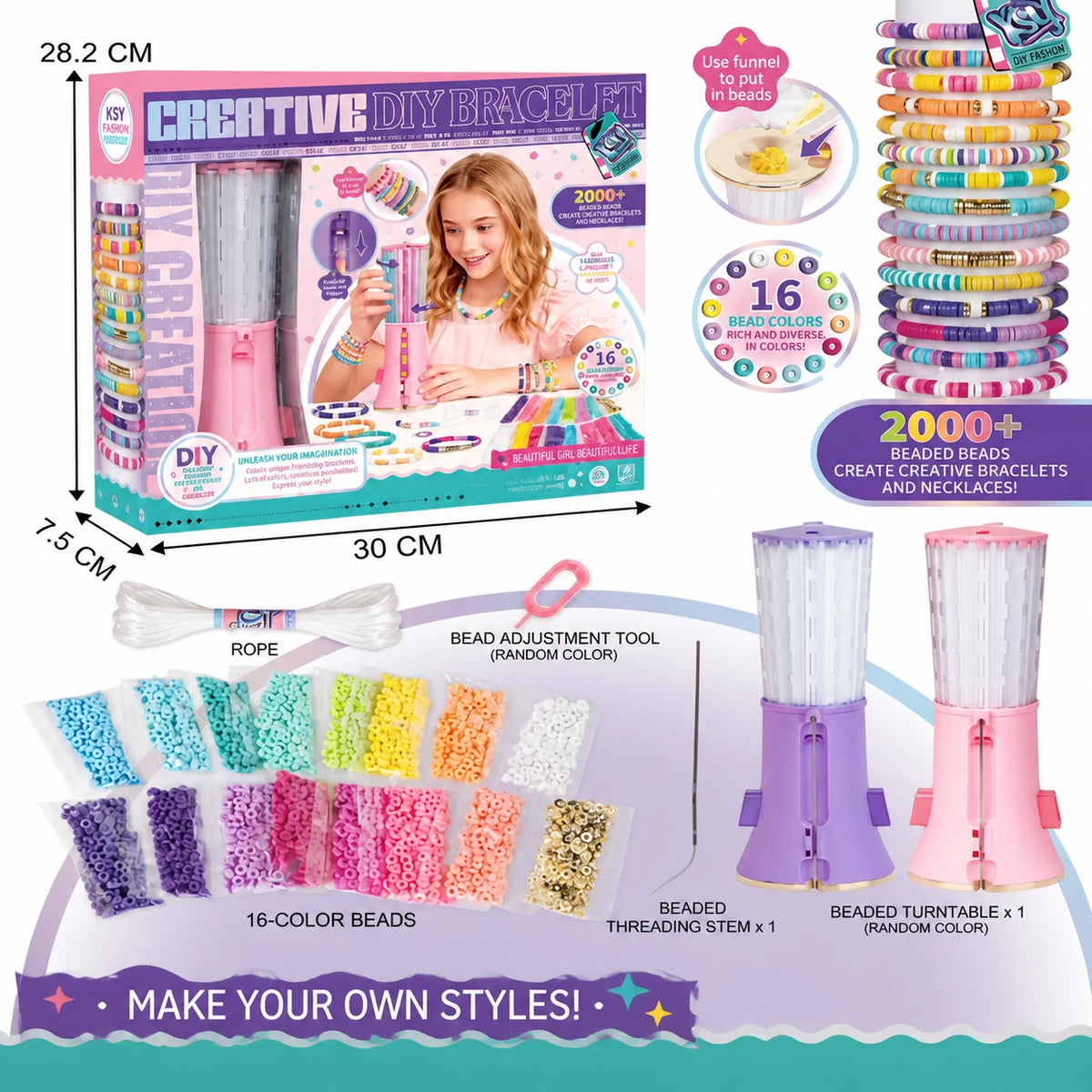 Bracelet Making Kit Beads & Charms DIY Jewelry
