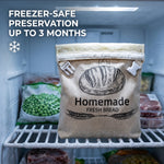 Bread Bag Beeswax-Lined Organic Linen Freezer-Safe