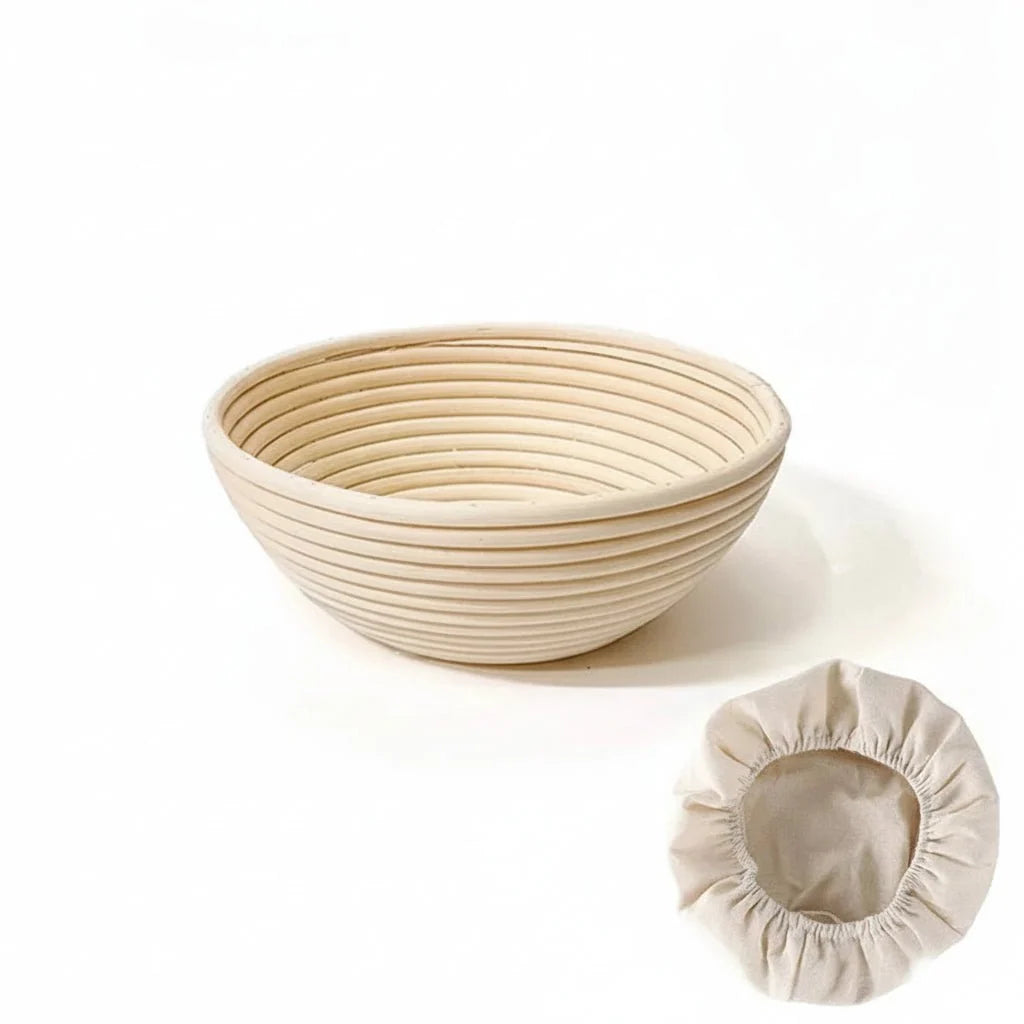 Bread Proofing Basket Handwoven Rattan Cotton Liner Included