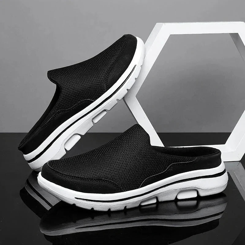 Breathable Mesh Slippers with Cushioned, Non-Slip Sole