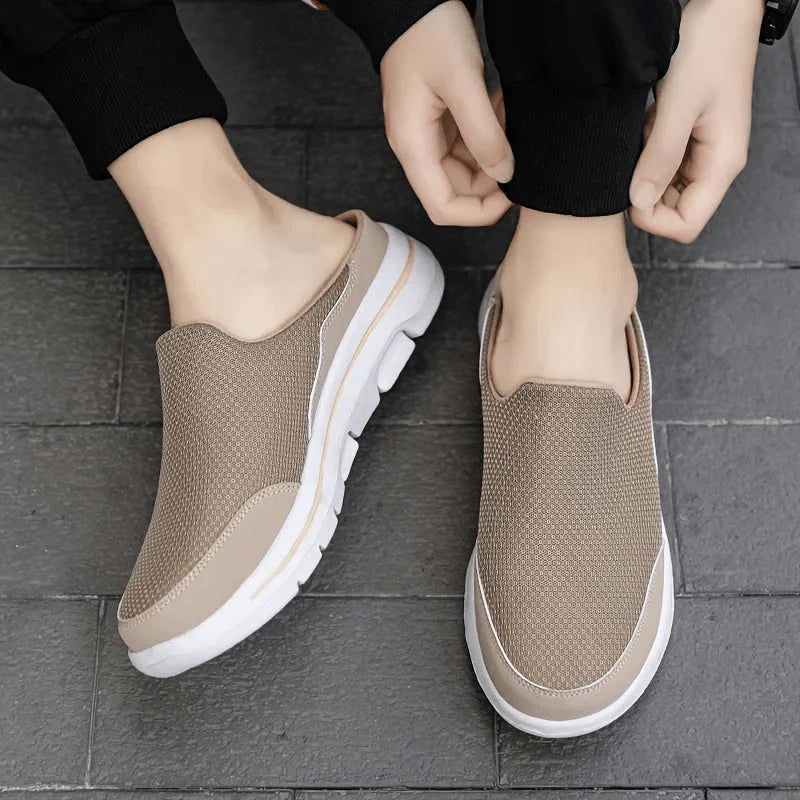Breathable Mesh Slippers with Cushioned, Non-Slip Sole