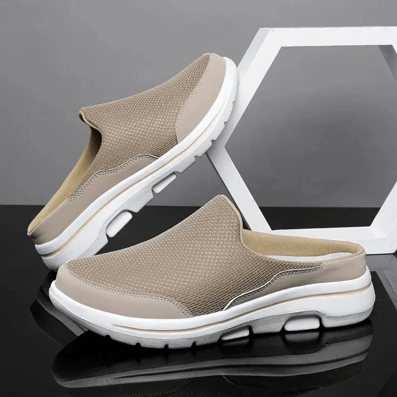 Breathable Mesh Slippers with Cushioned, Non-Slip Sole