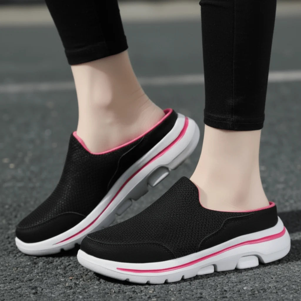 Breathable Mesh Slippers with Cushioned, Non-Slip Sole