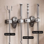 Broom & Mop Holder Angle-Adjustable Suction Cup Multi-Hook