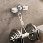 Broom & Mop Holder Angle-Adjustable Suction Cup Multi-Hook