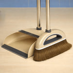 Broom and Dustpan Set Lightweight Plastic Indoor & Outdoor