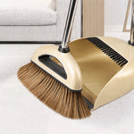 Broom and Dustpan Set Lightweight Plastic Indoor & Outdoor