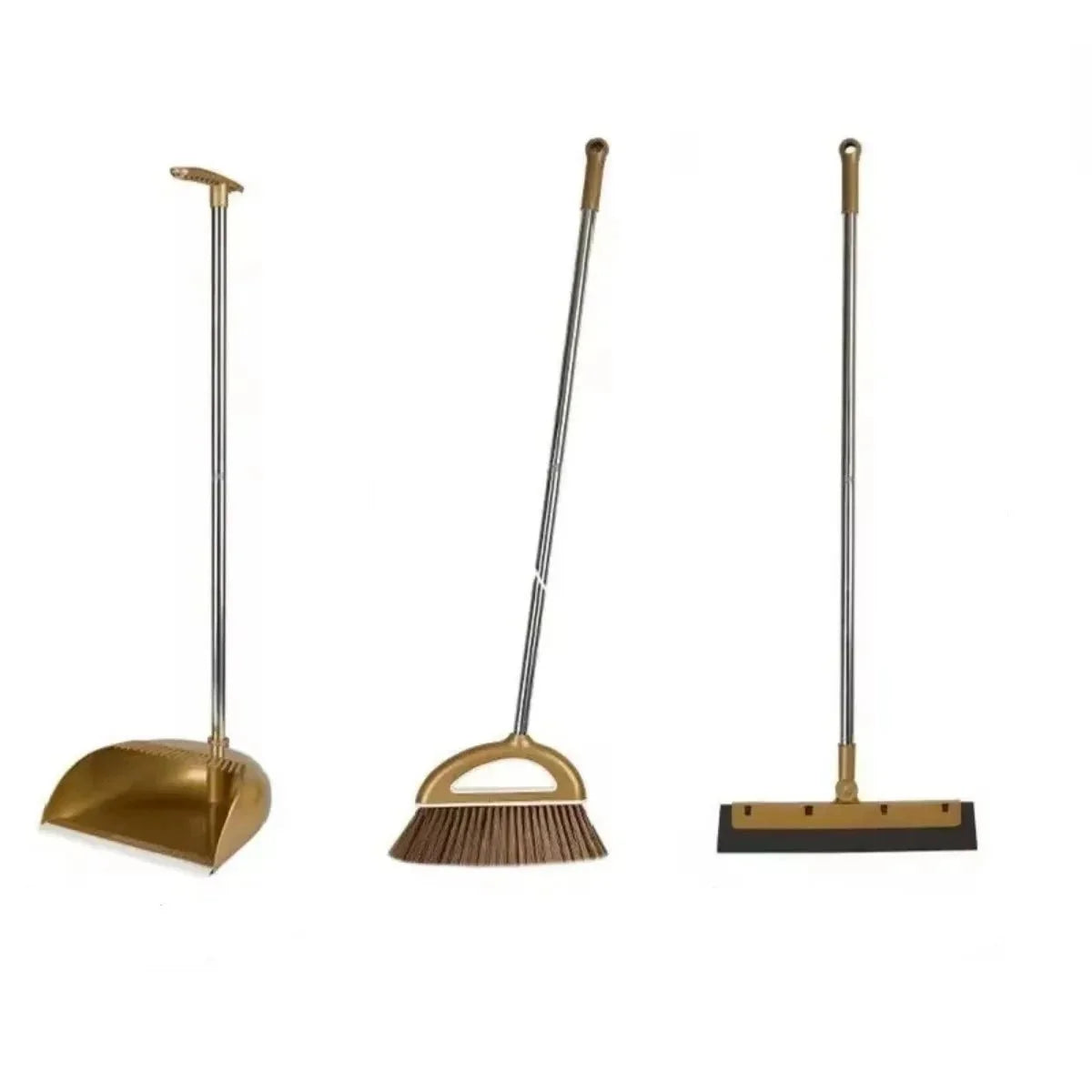 Broom and Dustpan Set Lightweight Plastic Indoor & Outdoor