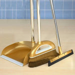 Broom and Dustpan Set Lightweight Plastic Indoor & Outdoor