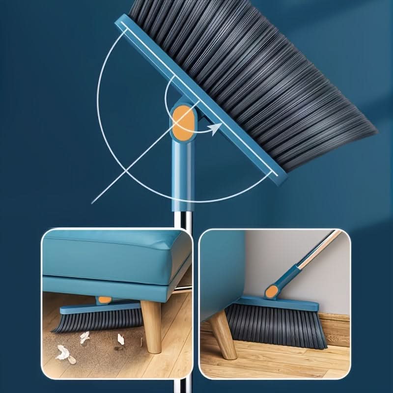 Broom and Dustpan Set Long Handle Upright Storage