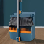 Broom and Dustpan Set Long Handle Upright Storage