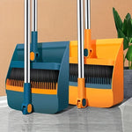Broom and Dustpan Set Long Handle Upright Storage