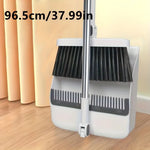 Broom and Dustpan Set Long Handle Upright Storage