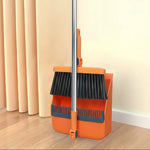 Broom and Dustpan Set Long Handle Upright Storage