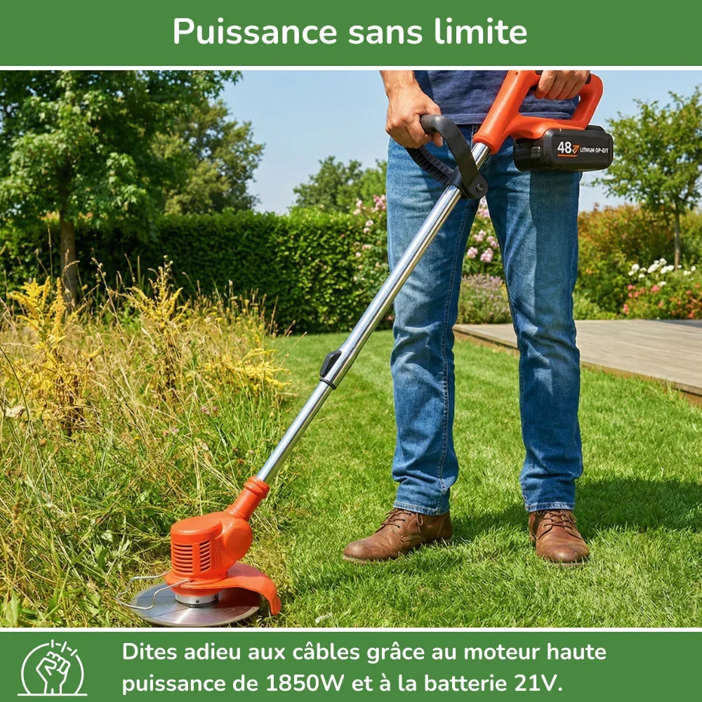 Brush Cutter Cordless Ergonomic Handle Wear-Resistant Blade