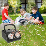 Bubble Machine Multi-Hole LED Rechargeable Cordless Portable