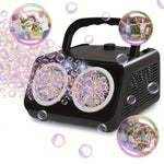 Bubble Machine Multi-Hole LED Rechargeable Cordless Portable