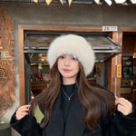 Bucket Hat Faux Fur Warm Stretch Fit