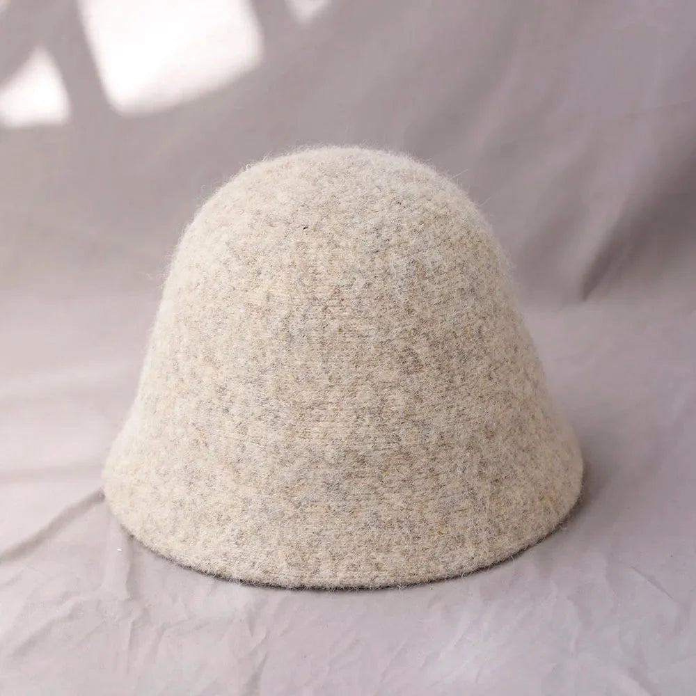 Bucket Hat Wool Foldable Breathable Warmth