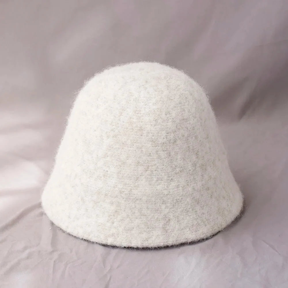 Bucket Hat Wool Foldable Breathable Warmth