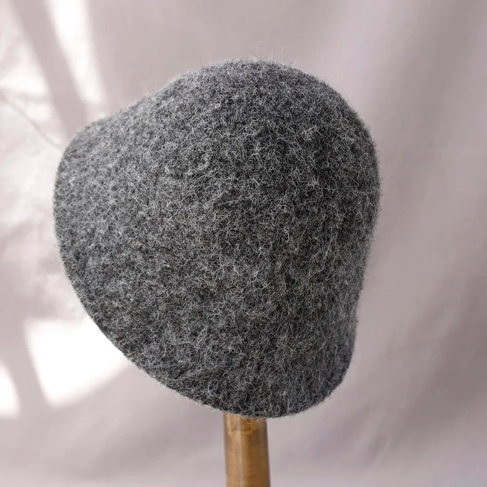 Bucket Hat Wool Foldable Breathable Warmth