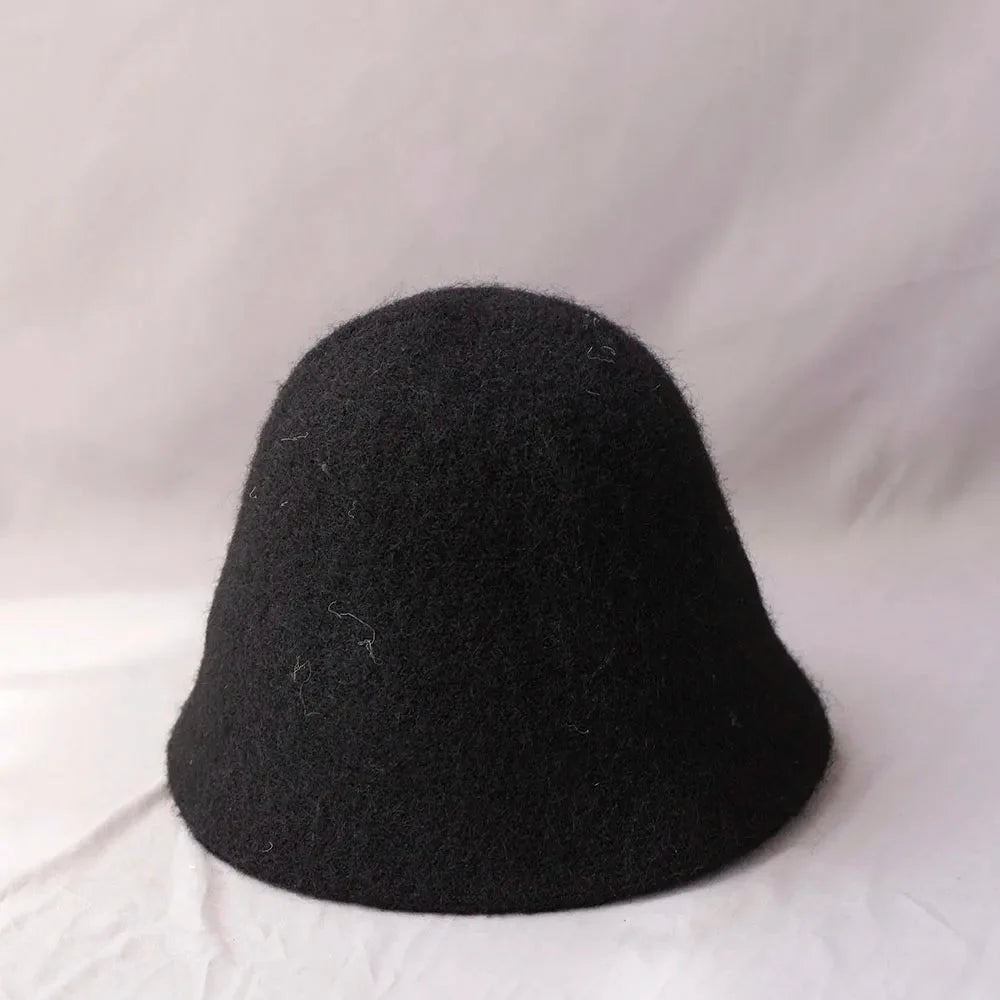 Bucket Hat Wool Foldable Breathable Warmth