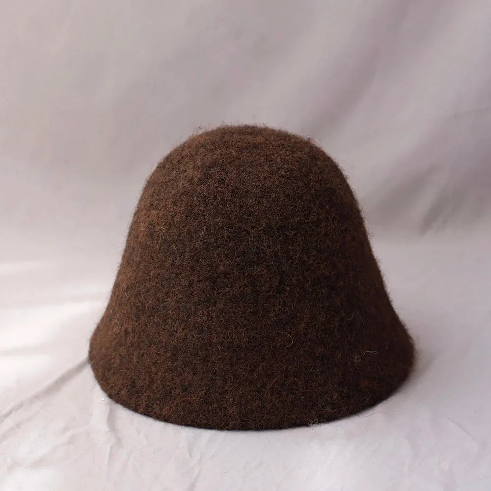 Bucket Hat Wool Foldable Breathable Warmth